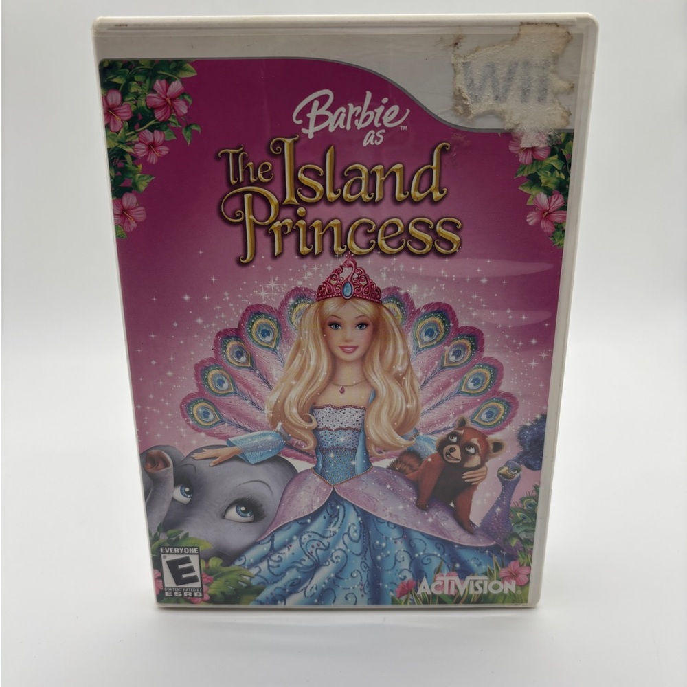 Active USA Barbie The Island Princess Wii Game - Pink and Blue